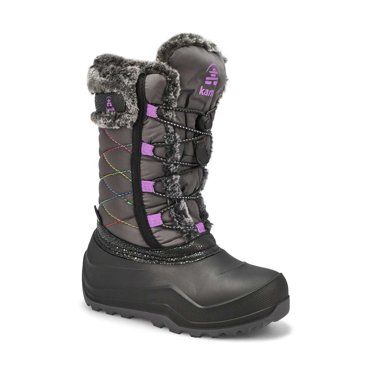 Kamik, Girls' Star 4 Waterproof Winter Boot - Charcoal Orchid