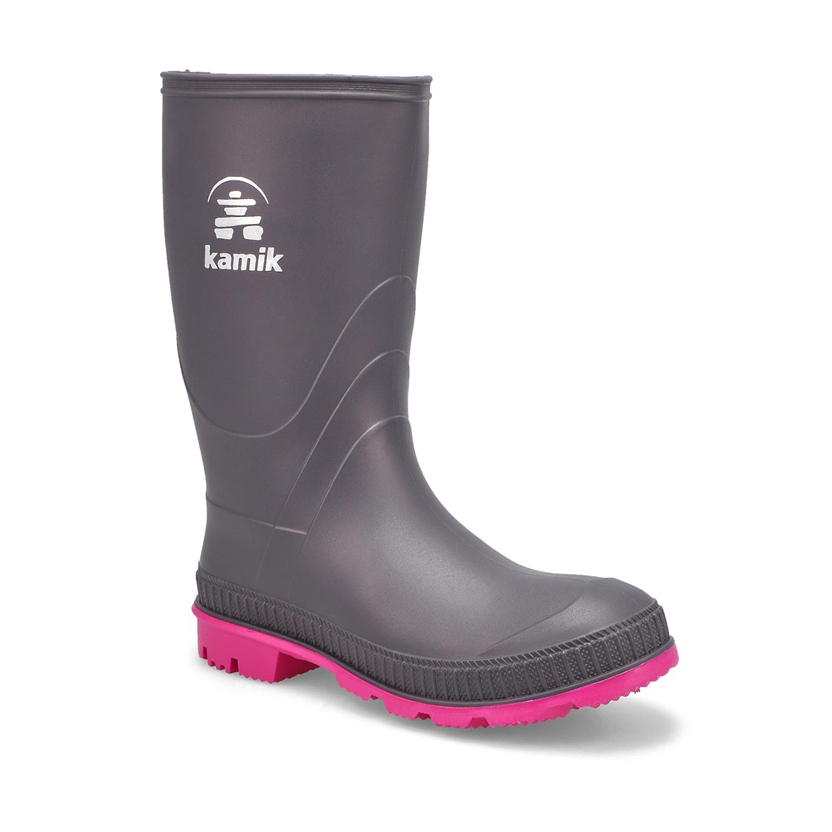 Kamik, Girls' Stomp Waterproof Rain Boot - Charcoal