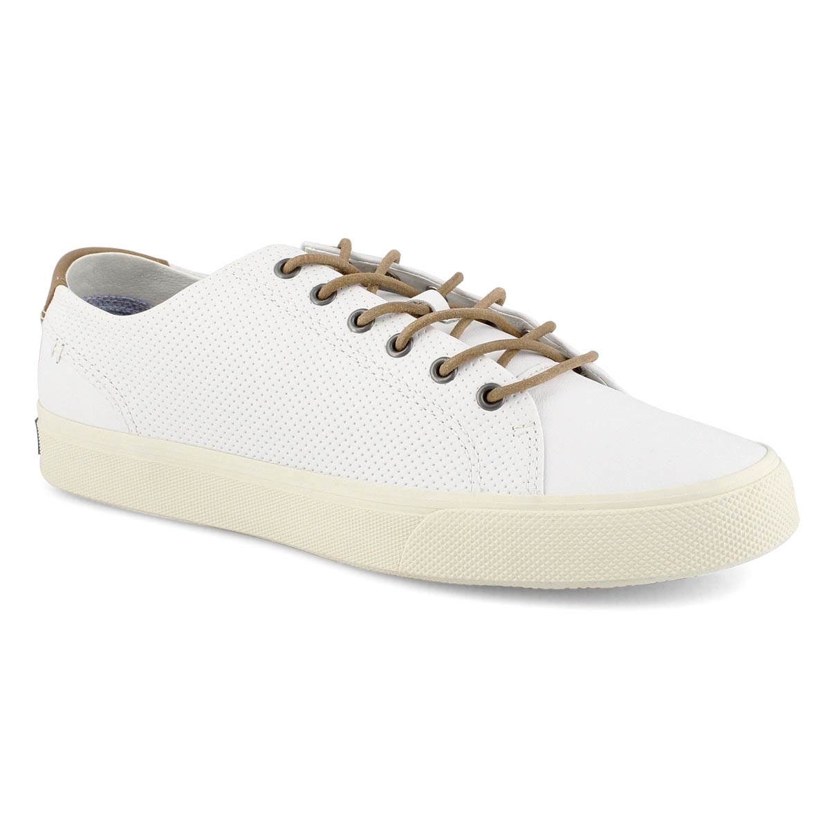 sperry striper lace up leather sneaker