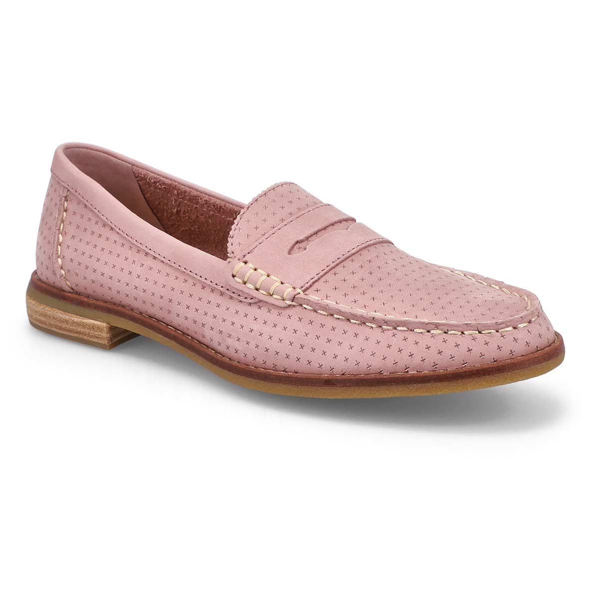 sperry pink penny loafers