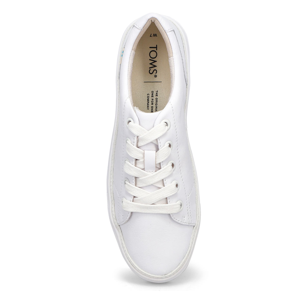TOMS Women's Alex Sneaker - White Leather | SoftMoc.com