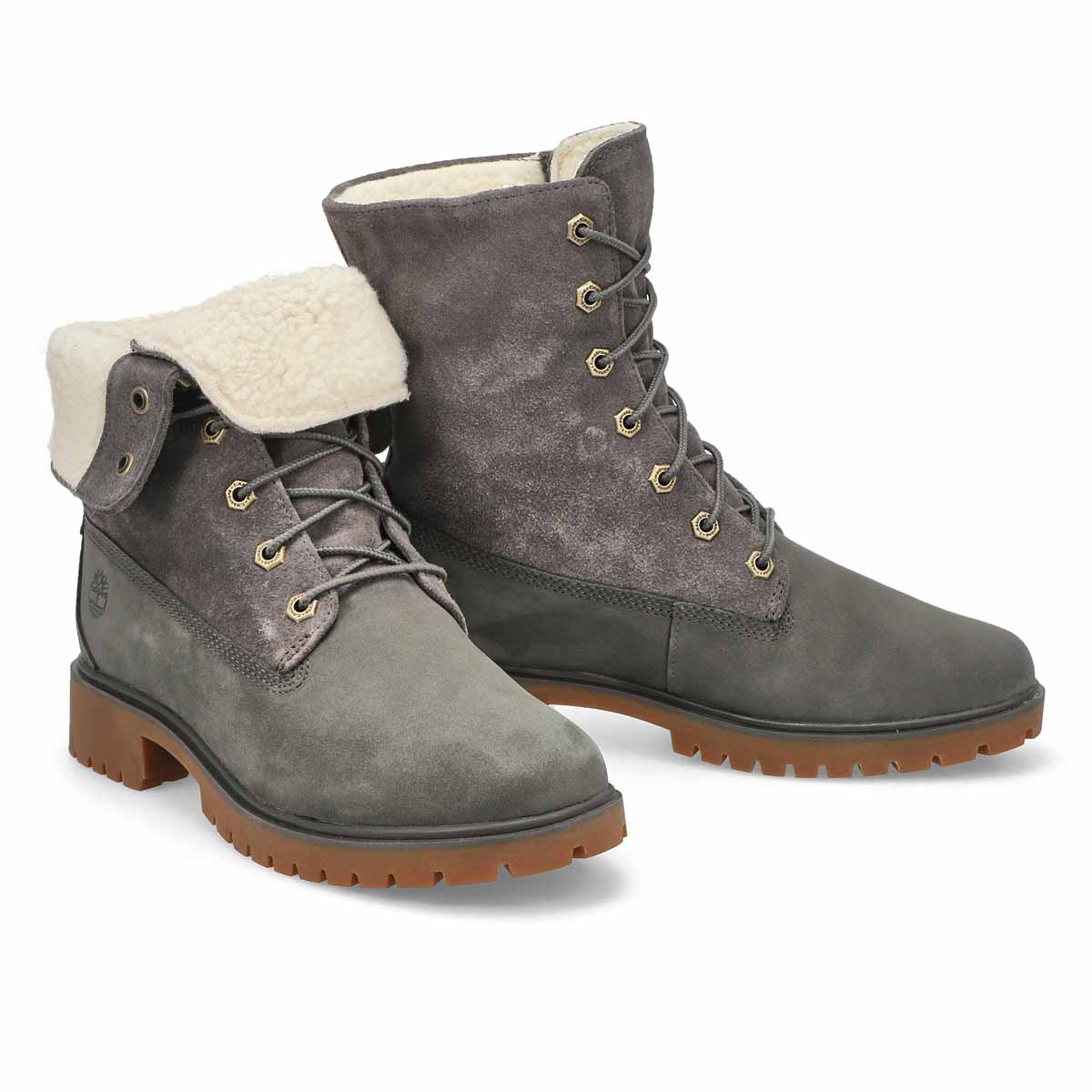 timberland teddy fleece boots grey
