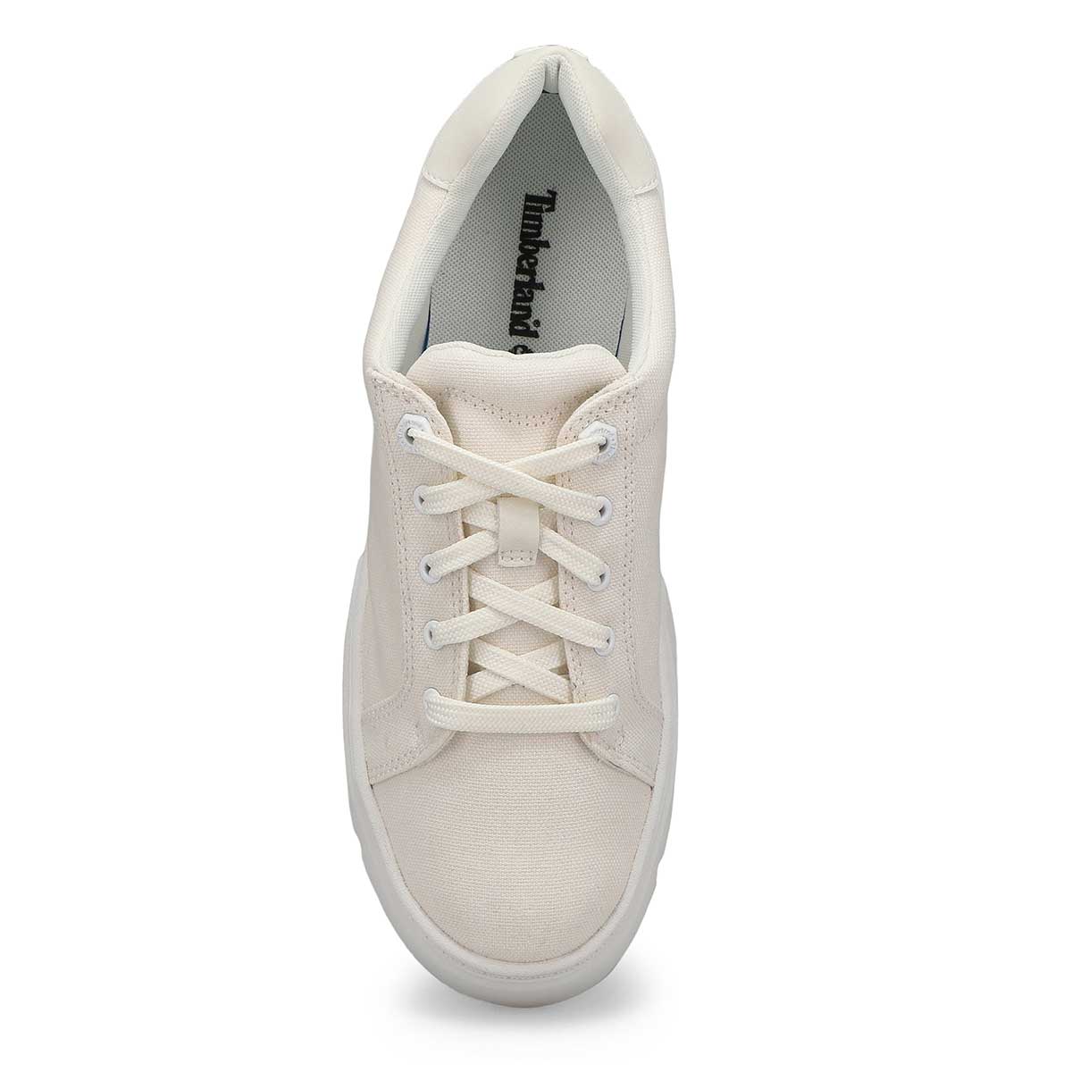 Womens Laurel Court Platform Lace Up Sneaker - White