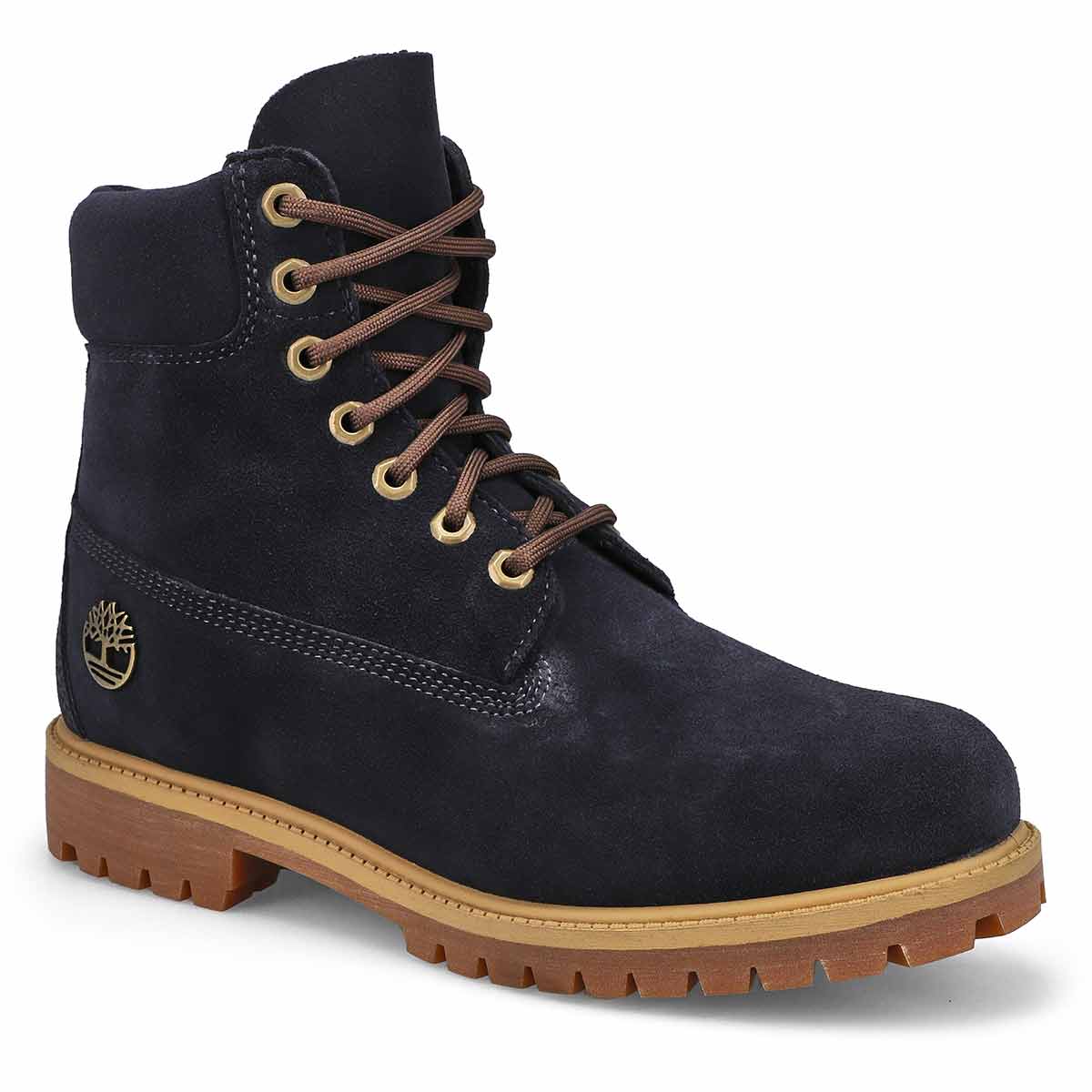 Timberland, Botte imperméable PREMIUM 6", suède bleu foncé, hommes