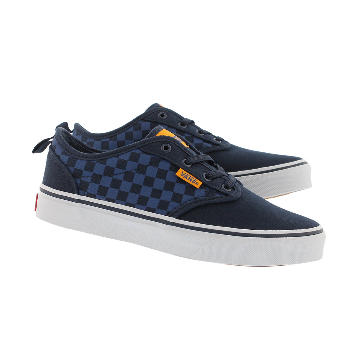 Vans Boys' ATWOOD blue/orange canvas slip on | Softmoc.com