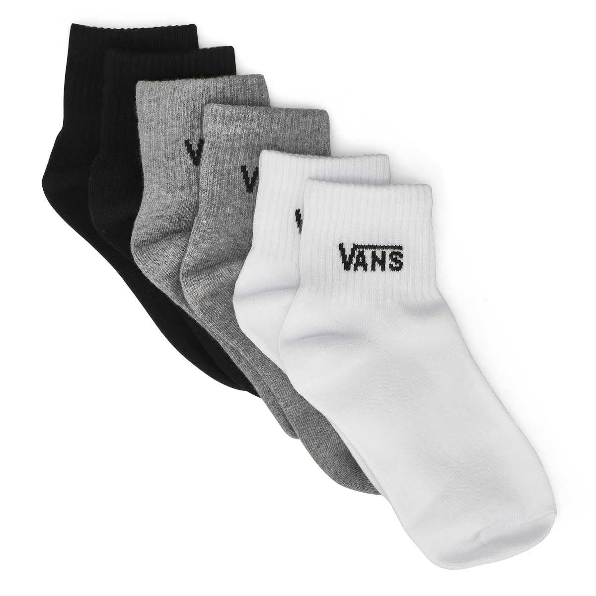 Womens Half Crew Sock - Black Assorted