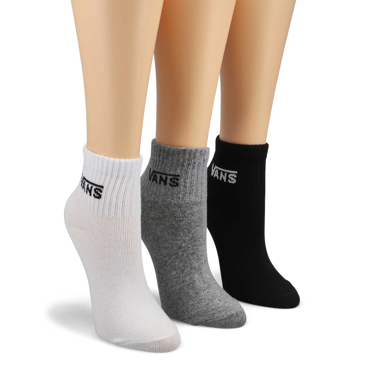 Womens Half Crew Sock - Black Assorted