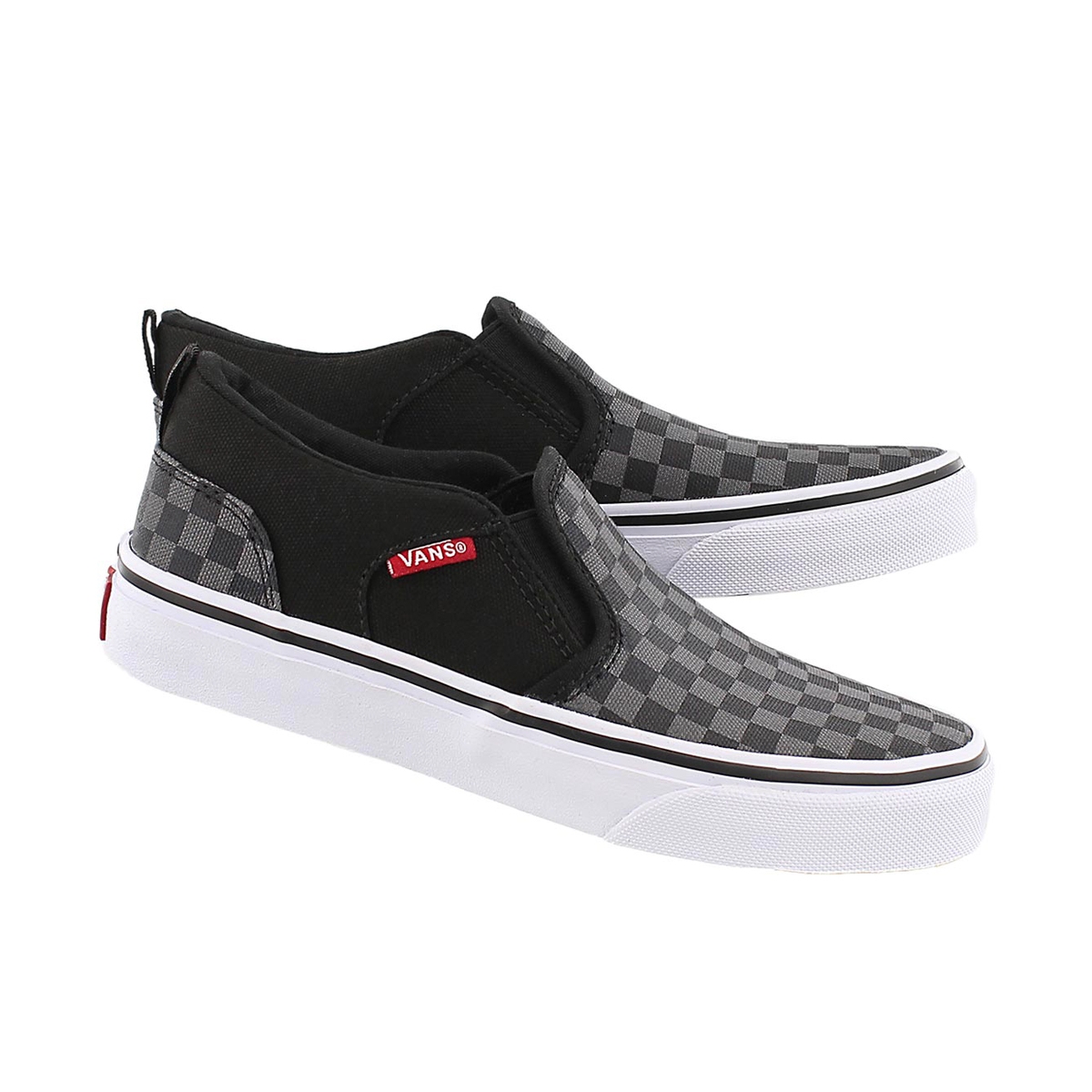 Vans' Boys' Asher Checkered Slip On Sneaker | eBay