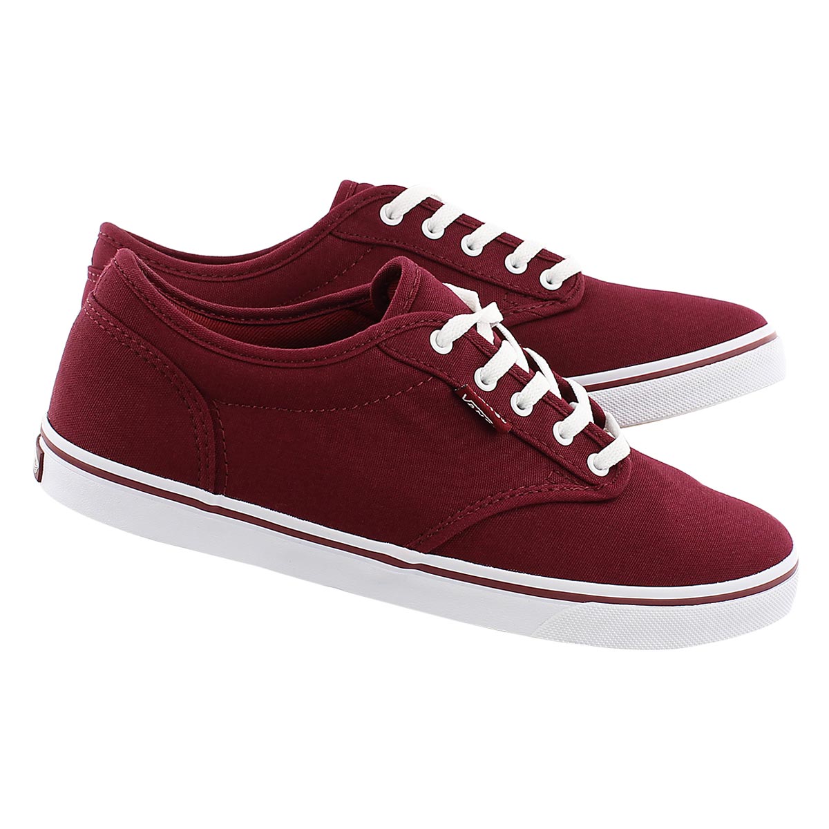 Vans Women's ATWOOD LOW burgundy lace up sneakers
