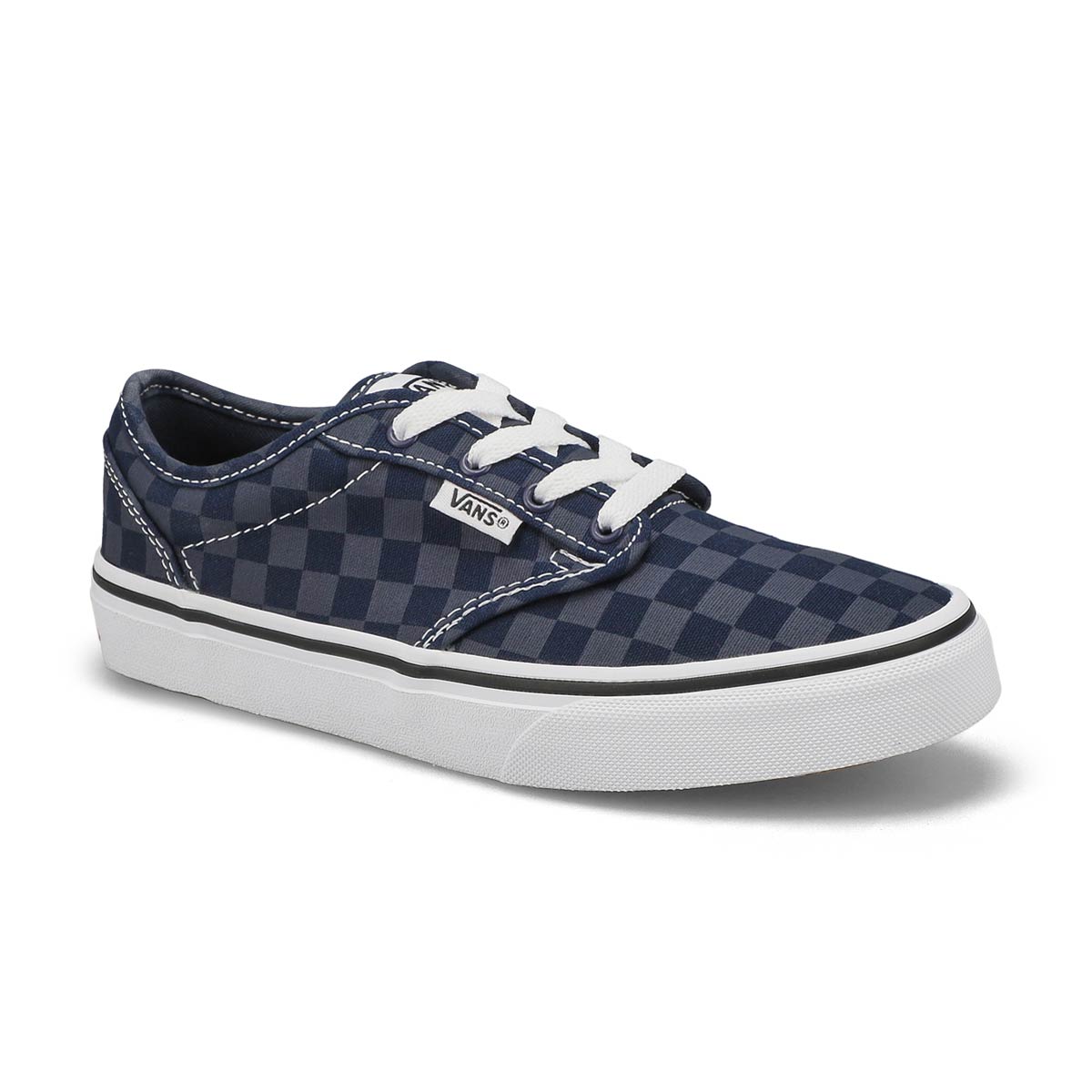 Vans, Vans, Baskets à motif damier ATWOOD TONAL CHECKERED, bleu uniforme, garçons