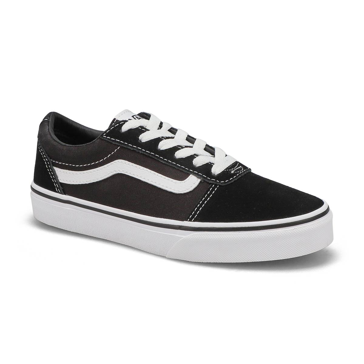 Vans Boys' Ward Lace Up Sneaker - Black | SoftMoc.com