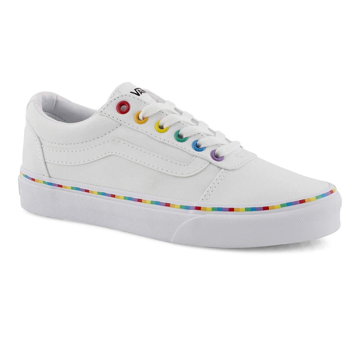rainbow vans tennis shoes