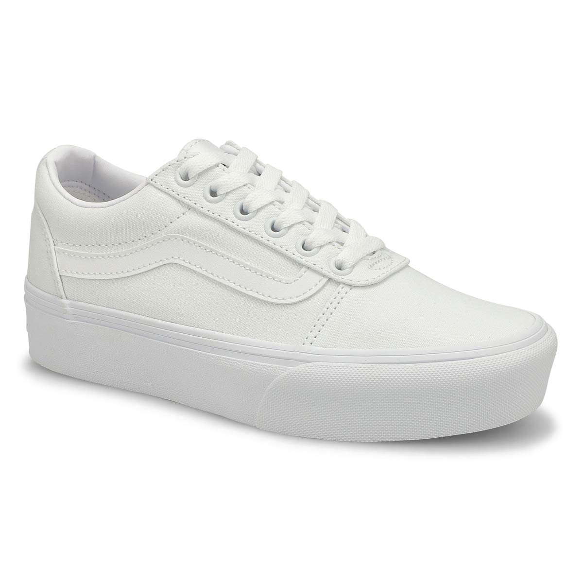 Vans, Baskets plateforme à lacets WARD PLATFORM, blanc blanc, femmes