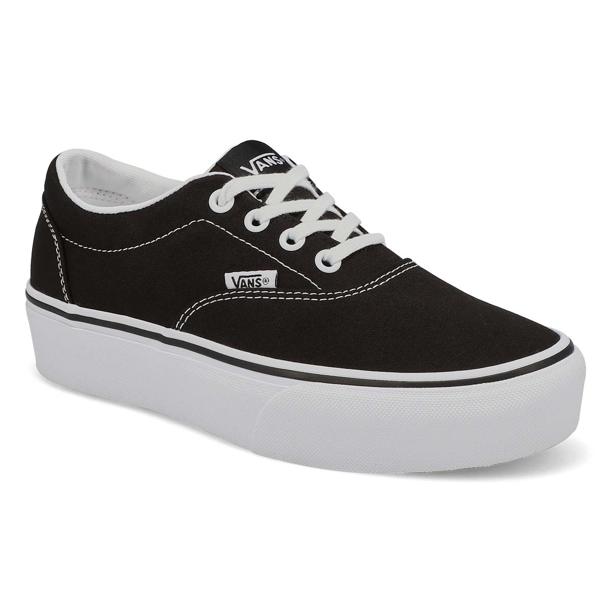 Vans, Women's Doheny Platform Lace Up Sneaker - Black White