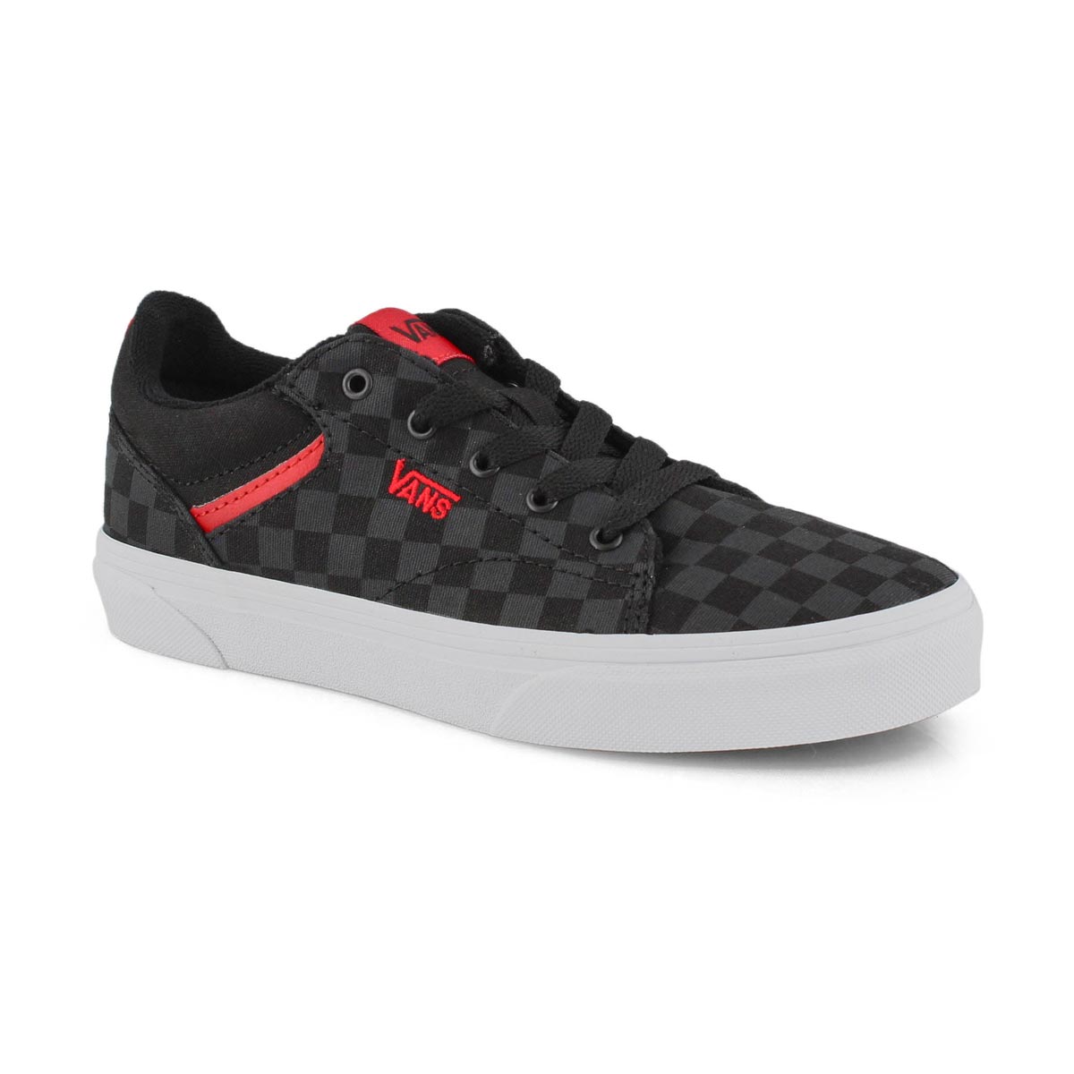 Vans, Kids' Seldan Lace Up Sneaker - Black Black