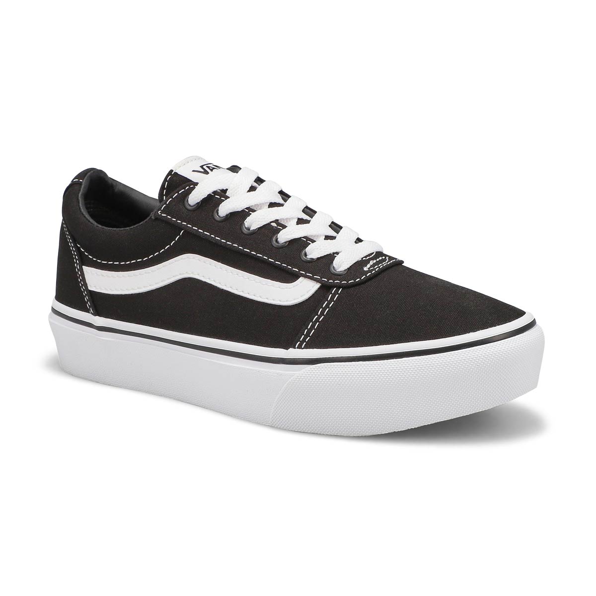 Vans, Baskets à lacets WARD PLATFORM, noir blanc, filles