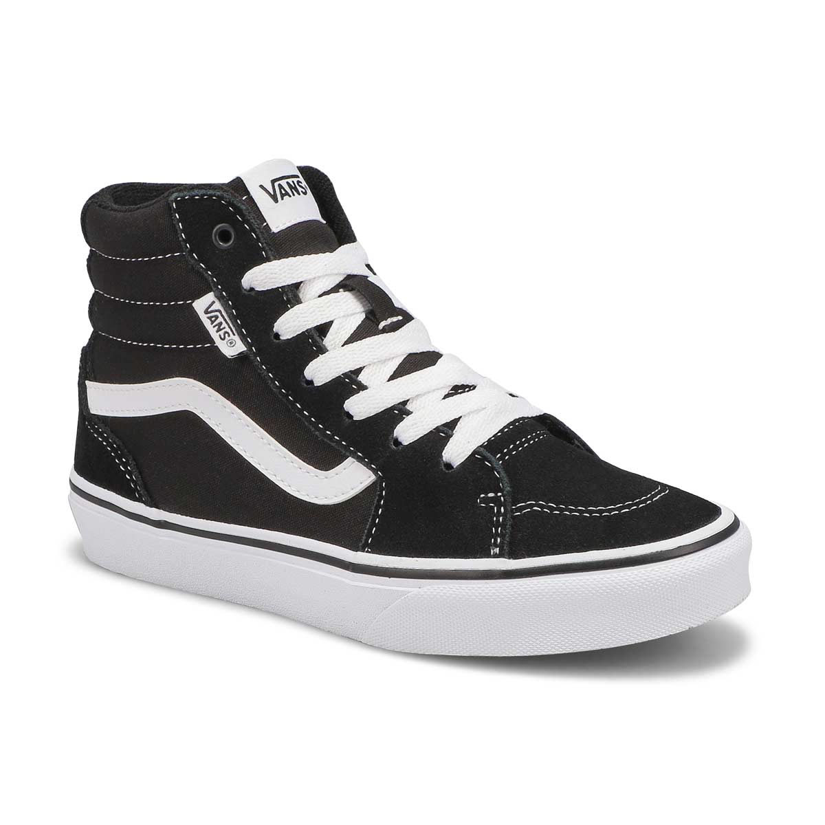 Vans, Boys' Filmore Hi Lace Up Sneaker - Black White