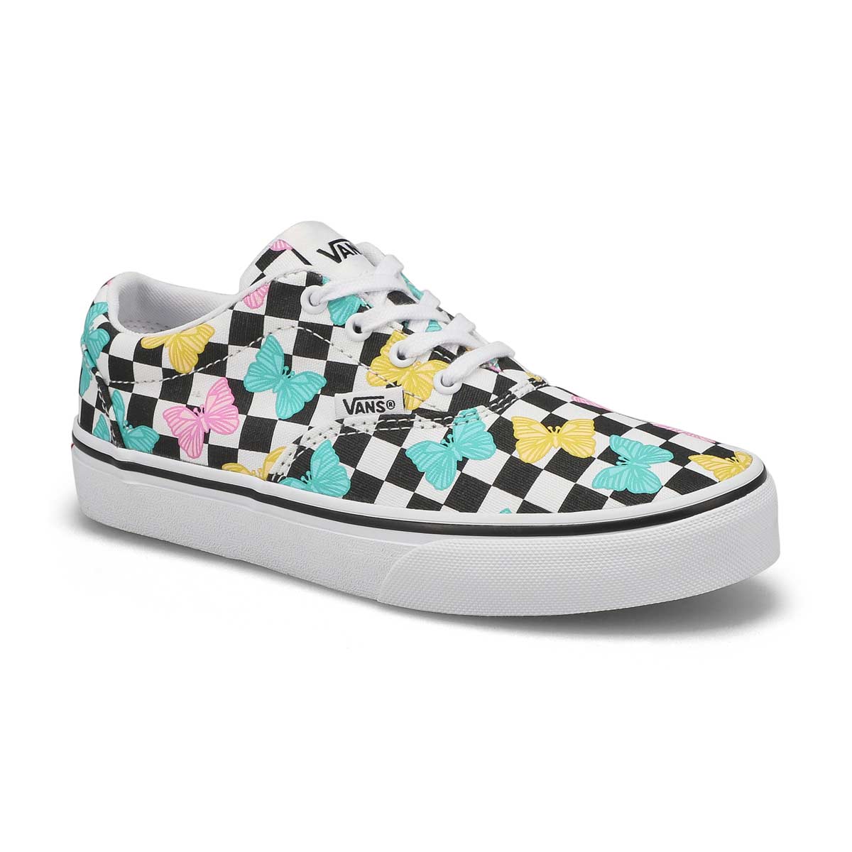 Vans, Girls' Doheny Butterfly Checkerboard Sneaker - Multi