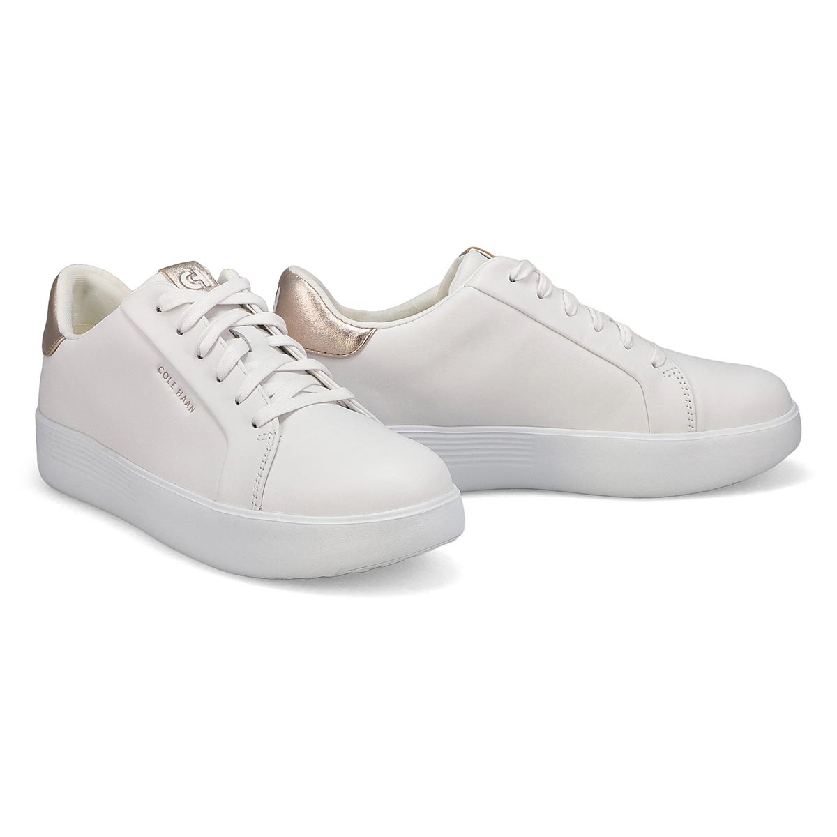 Womens Grand Crosscourt Joy Platform Sneaker - Optic White/Rose Gold