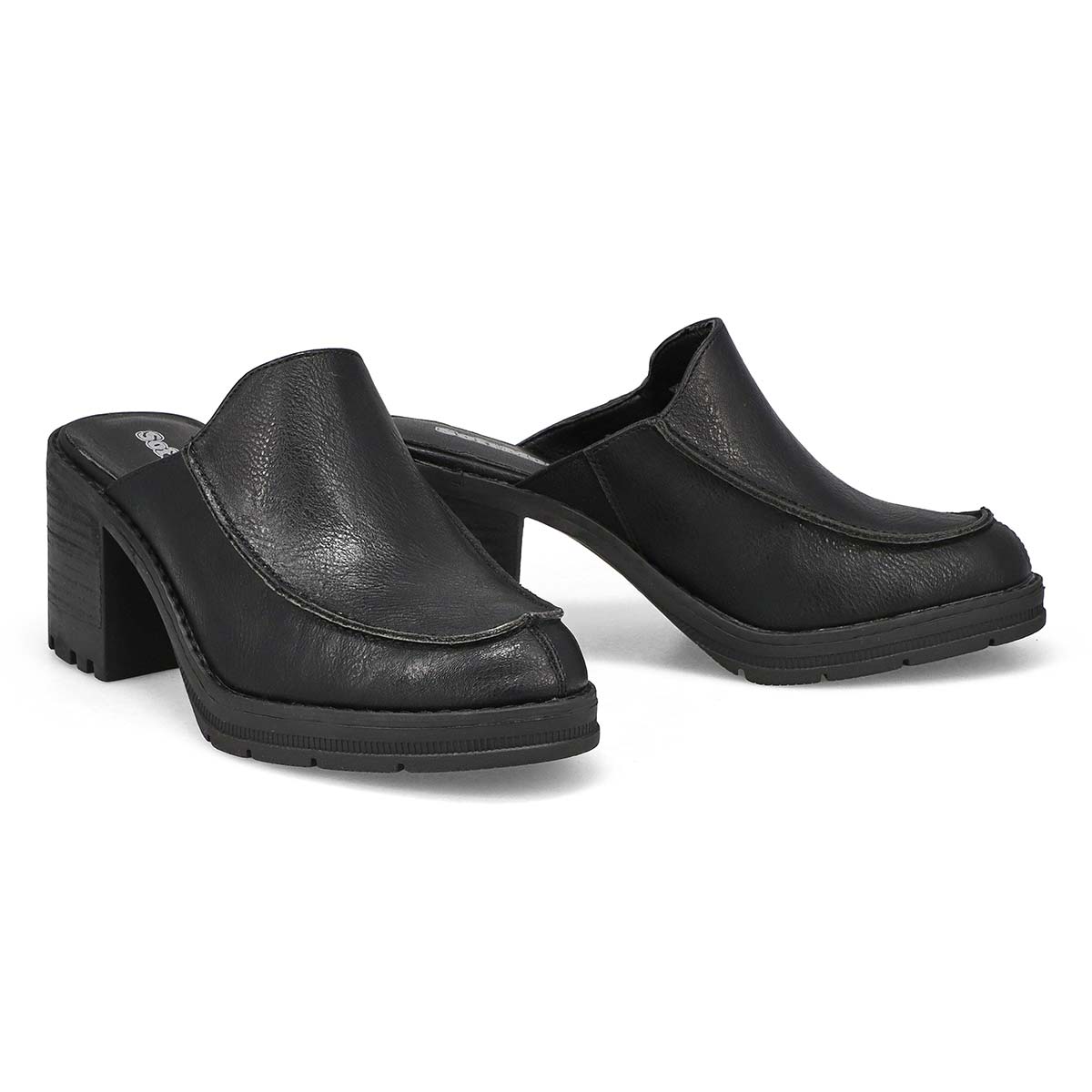 Womens Winona Heeled Slip On Clog - Black