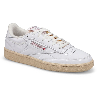 Lds Club C 85 Vintage Co Lace Up Sneaker - White/Lilac