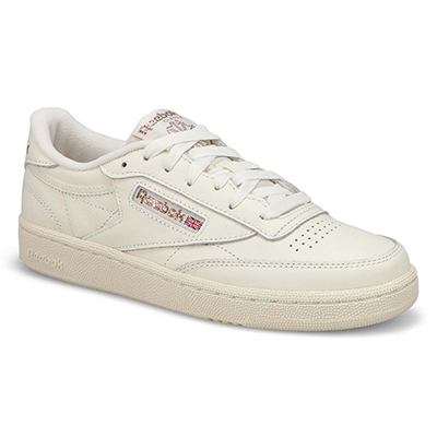 Lds Club C 85 Retro Tour Lace Up Sneaker - Chalk/Chalk/Rose Gold