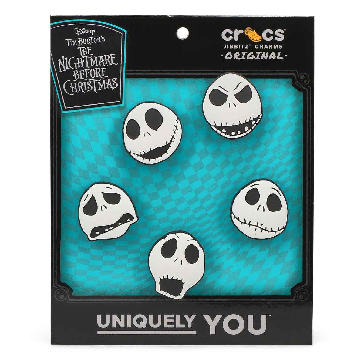 Ensemble de breloques Jibbitz NBC JACK SKELLINGTON - 5 pièces