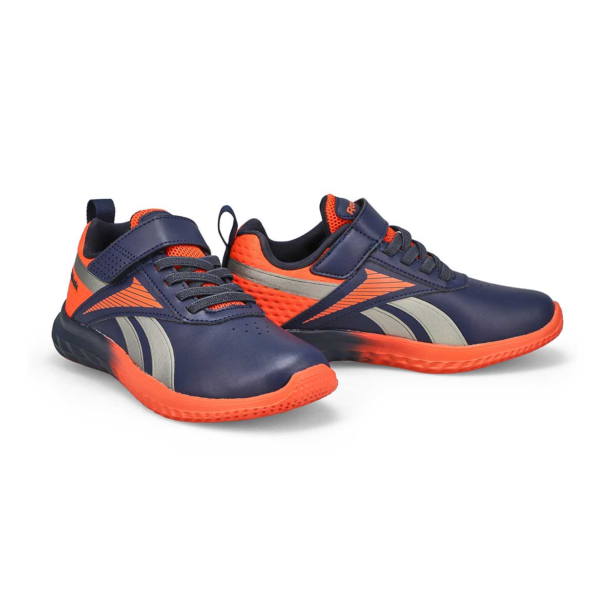 Kids Rush Runner 5.0 Lace Up Sneaker - Vector Navy/Pump Orange