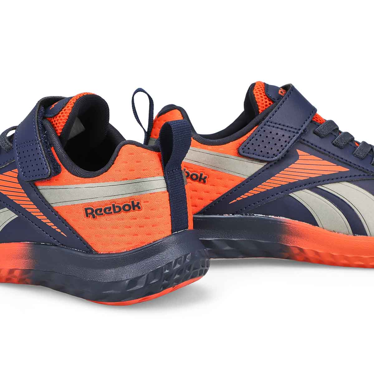 Kids Rush Runner 5.0 Lace Up Sneaker - Vector Navy/Pump Orange