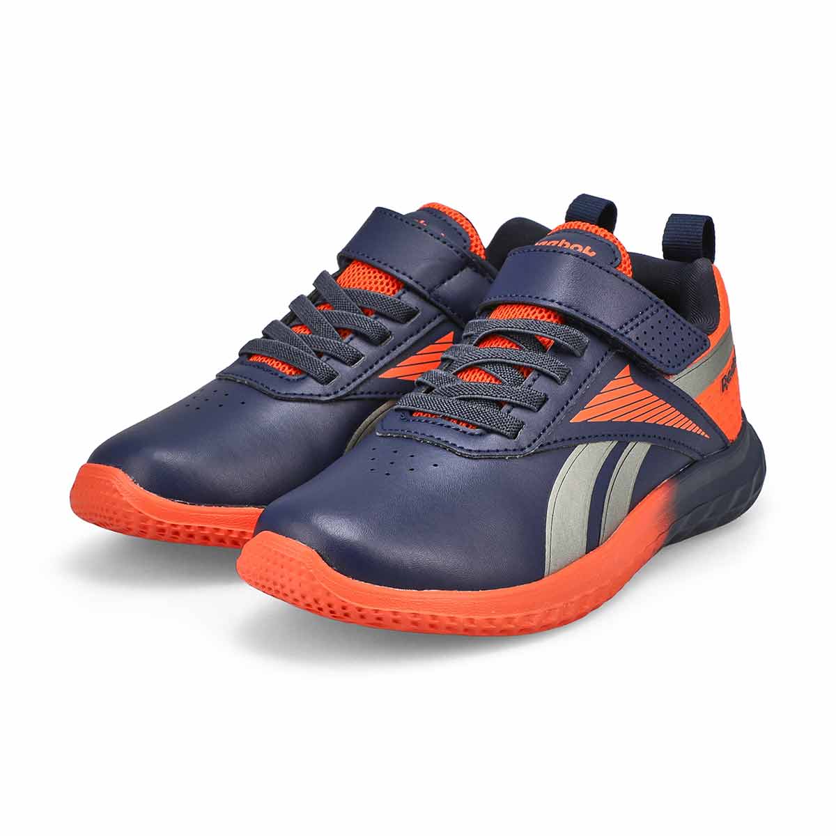 Kids Rush Runner 5.0 Lace Up Sneaker - Vector Navy/Pump Orange