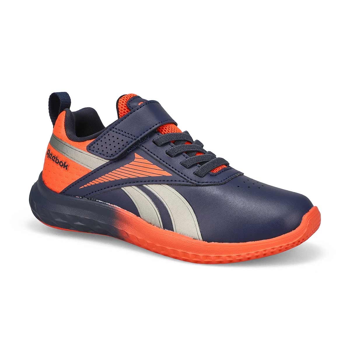 Kids Rush Runner 5.0 Lace Up Sneaker - Vector Navy/Pump Orange