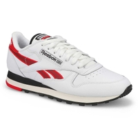 Men's Classic Leather Lace Up Sneaker - White/Vector Red/Black