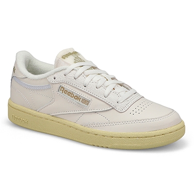 Lds Club C 85 Vintage Lace Up Sneaker - Chalk/ Weathered White/ Moon