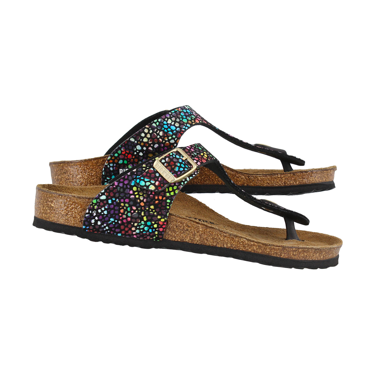 Girls' Gizeh Birko-Flor Thong Sandal - Mosaic Black