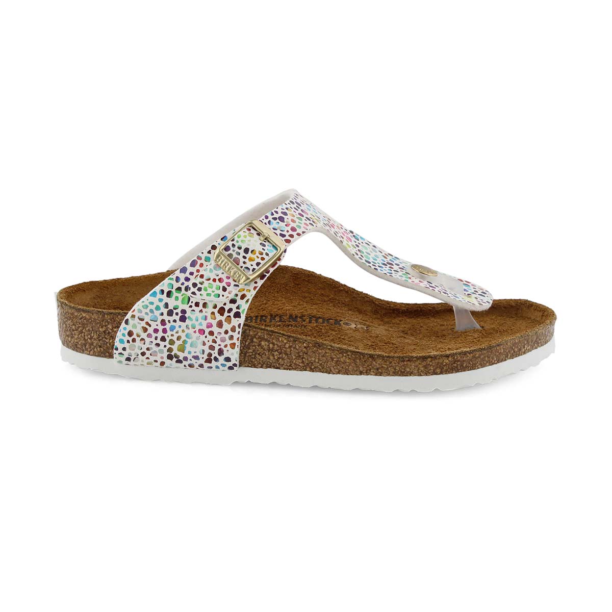 Girls' Gizeh Birko-Flor Thong Sandal - Mosaic White