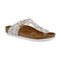 Girls' Gizeh Birko-Flor Thong Sandal - Mosaic White