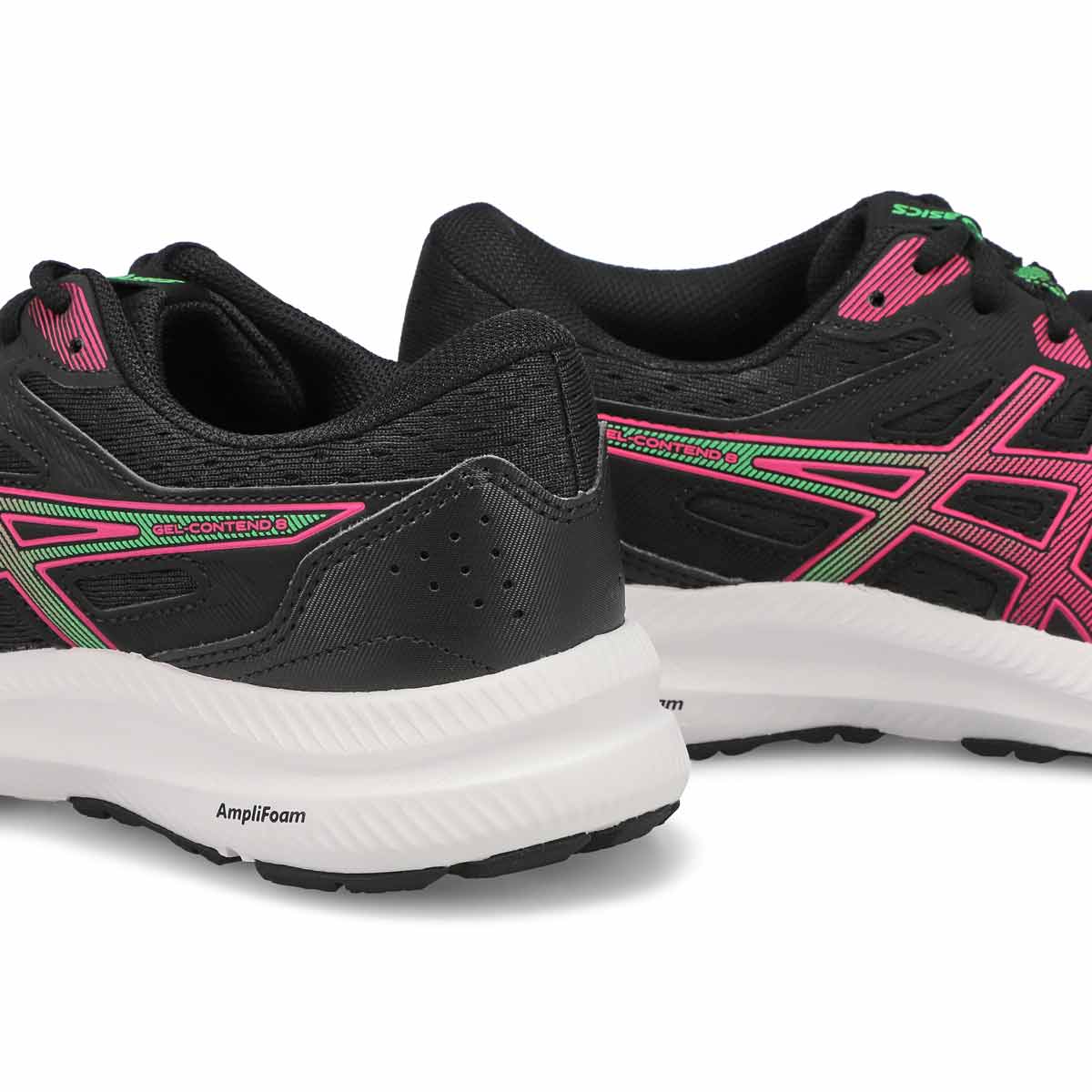 Ladies Gel-Contend 8 Wide Sneaker - Black/Pink