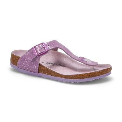 Grls Gizeh Birko-Flor Narrow Sandal - Sparkle Lavender