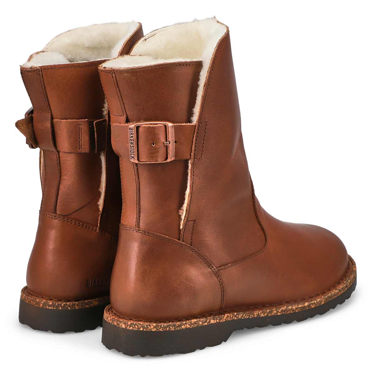 Botte en cuir et rason UPPSALA SHEARLING, cognac, femmes