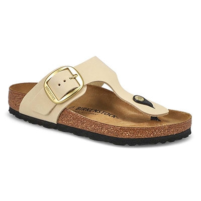 Lds Gizeh Big Buckle Thong Sandal - Ecru