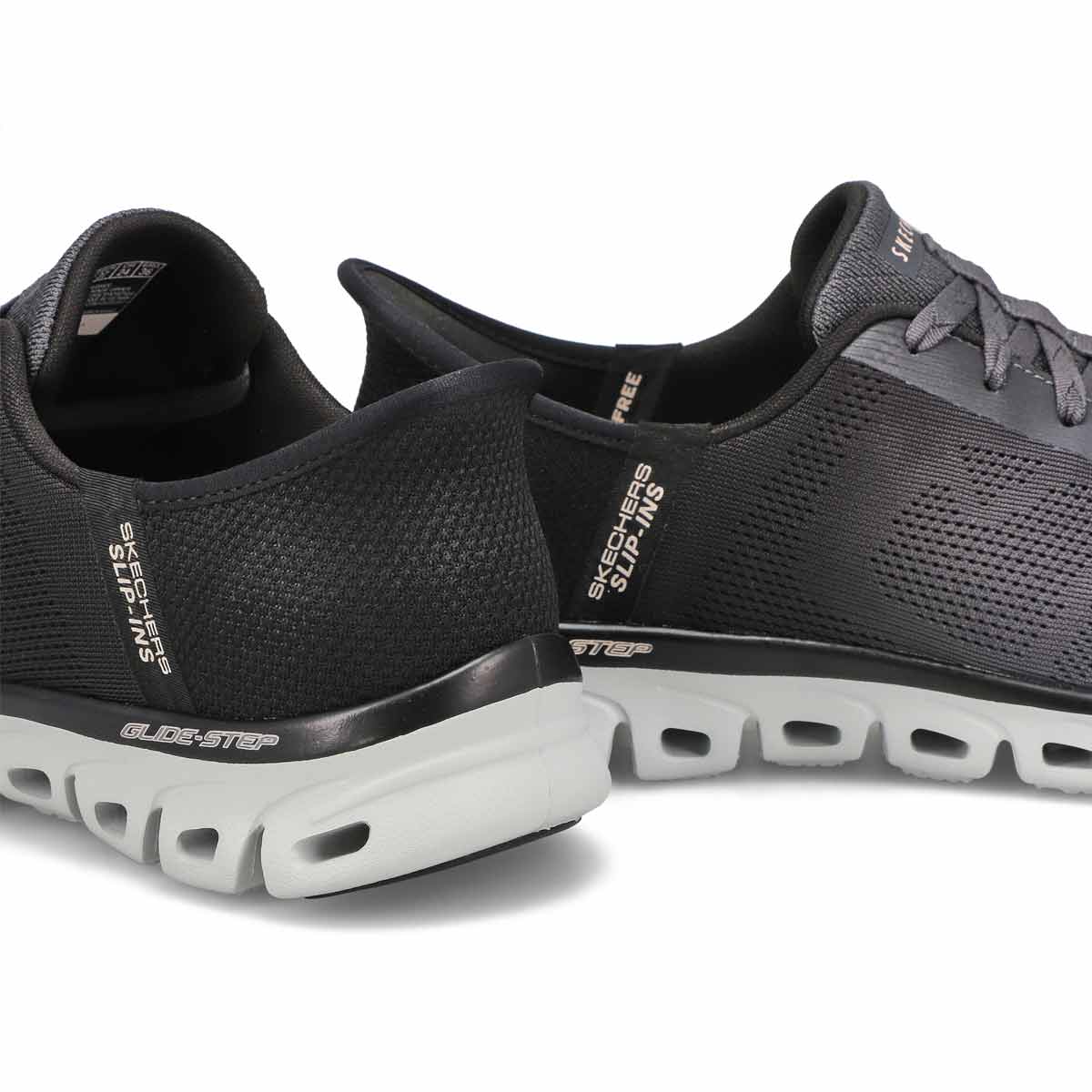 Women's Glide Step Excite Slip-Ins Sneaker - Black/Charcoal