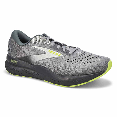 Mns Ghost 16 Lace Up Performance Sneaker - Primer/Grey/Lime