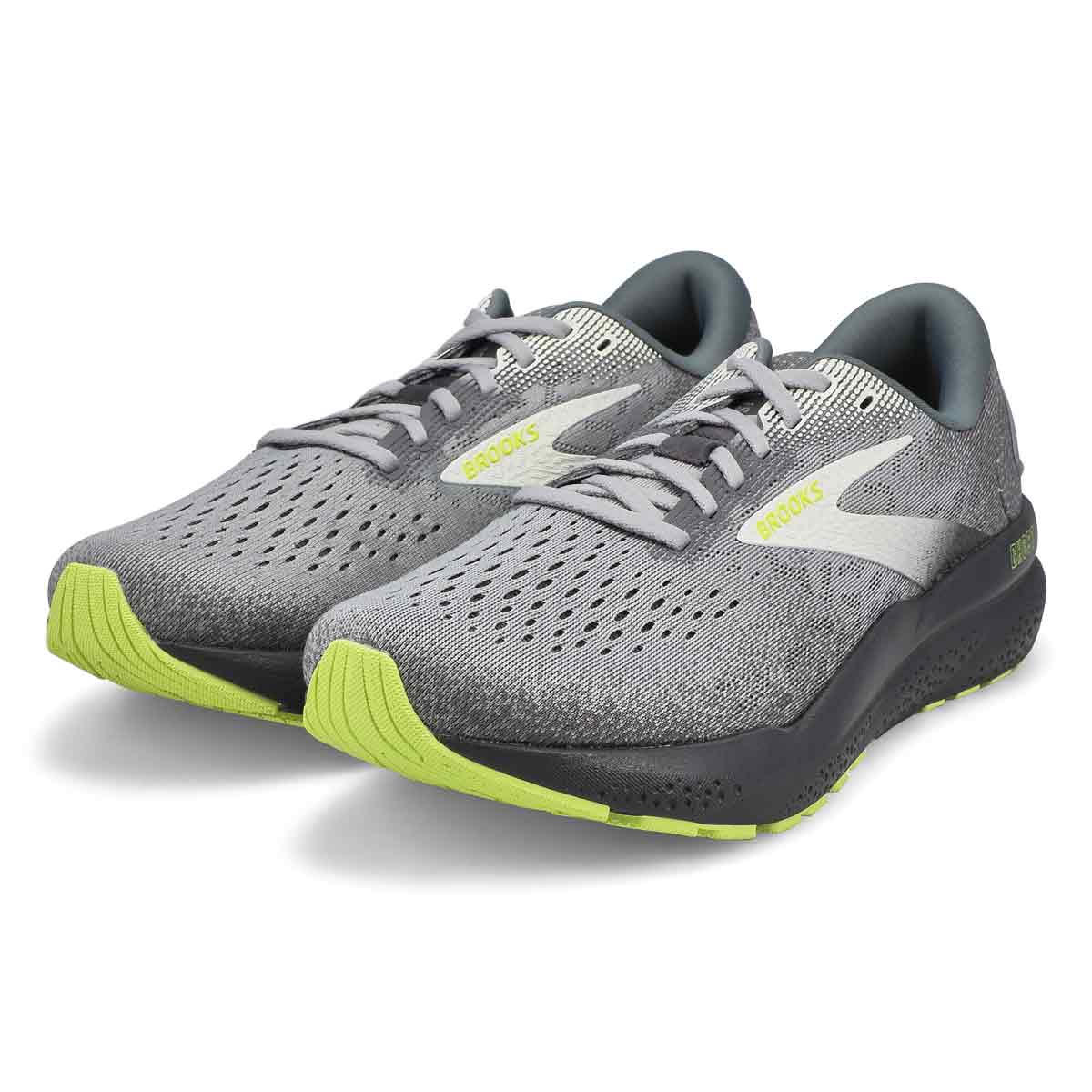 Men's Ghost 16 Lace Up Performance Sneaker - Primer/Grey/Lime