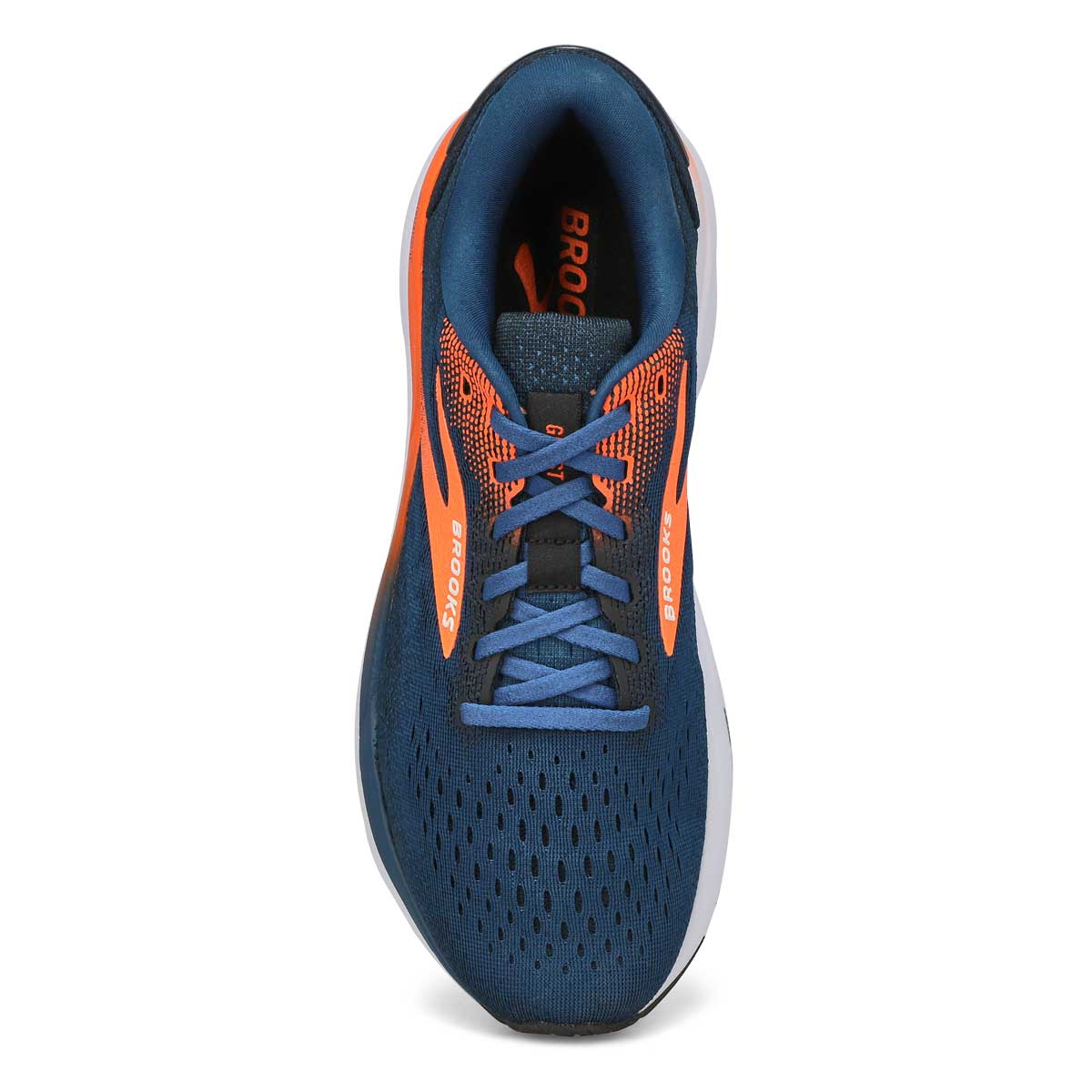 Men's Ghost 16 Lace Up Performance Sneaker - Blue Opal/ Black/ Orange