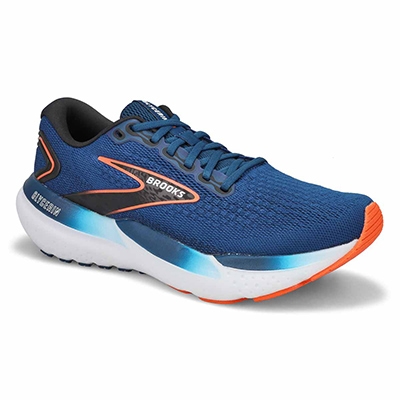 Mns Glycerin 21 Lace Up Performance Sneaker - Blue/Orange