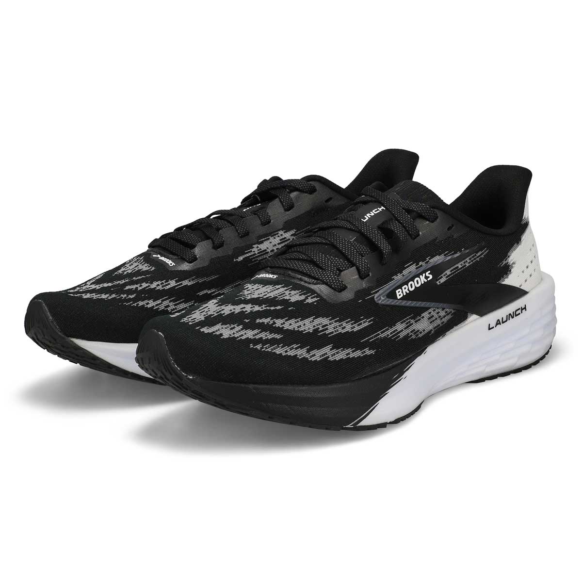 Men's Launch 11 Lace Up Performance Sneaker - Black/White