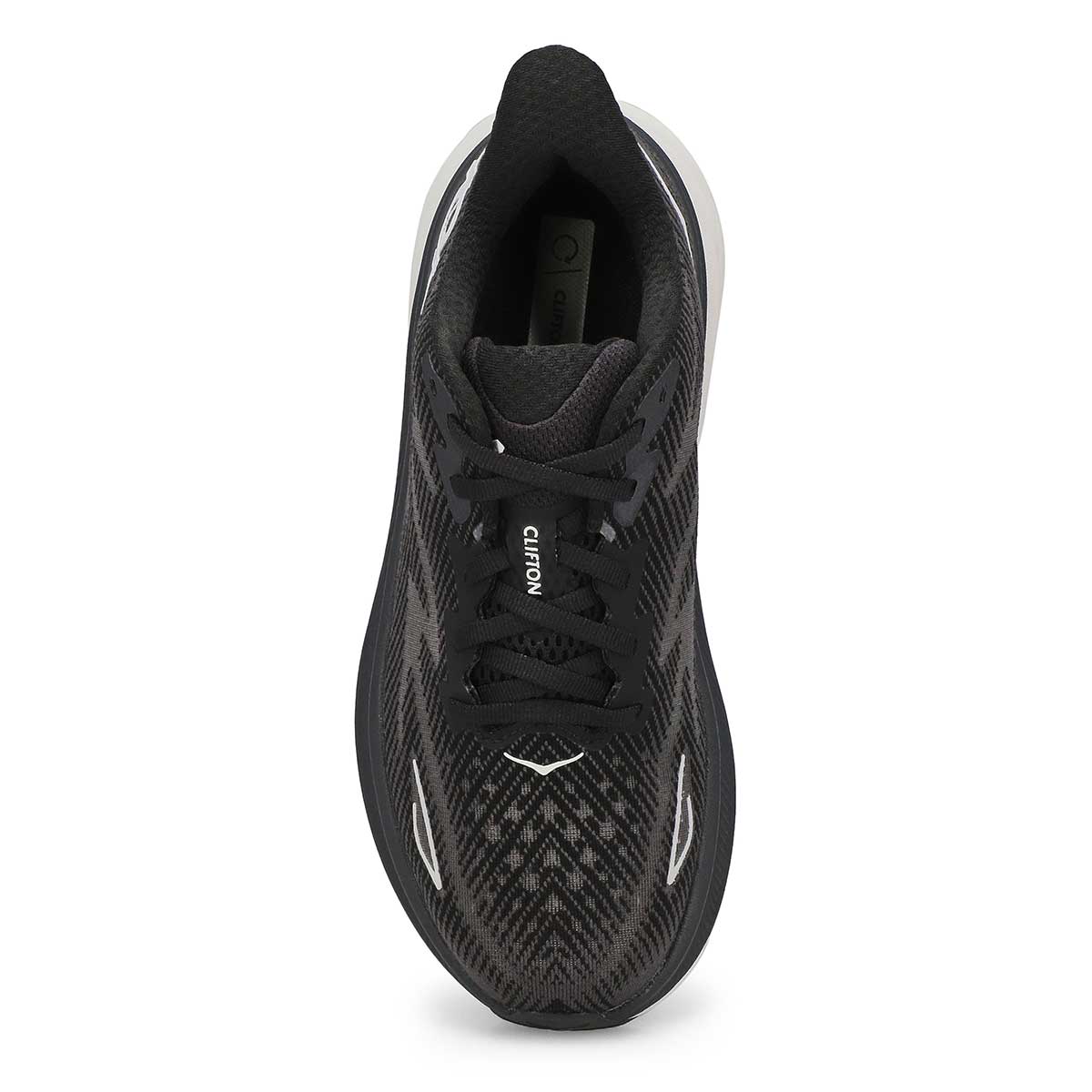 Women's Clifton 9 Lace Up Performance Sneaker - Black/White