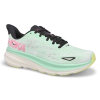 Women's  Clifton 9 Lace Up Performance Sneaker - Mint Fluorite/Snow Melt