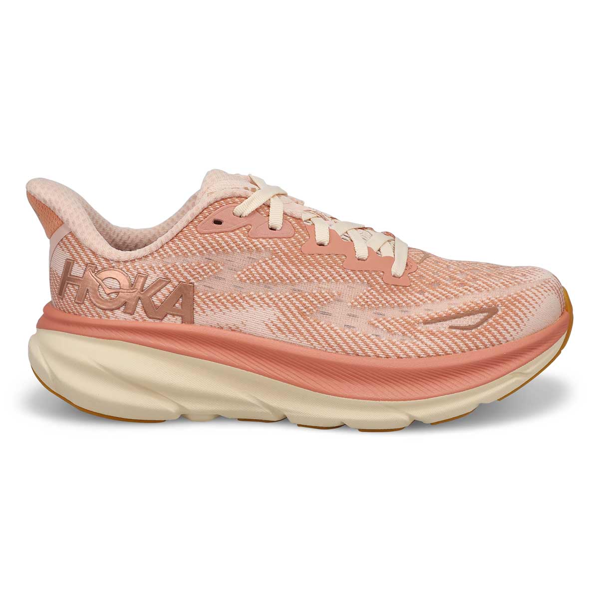 Women's  Clifton 9 Lace Up Performance Sneaker - Sandstone/ Cream