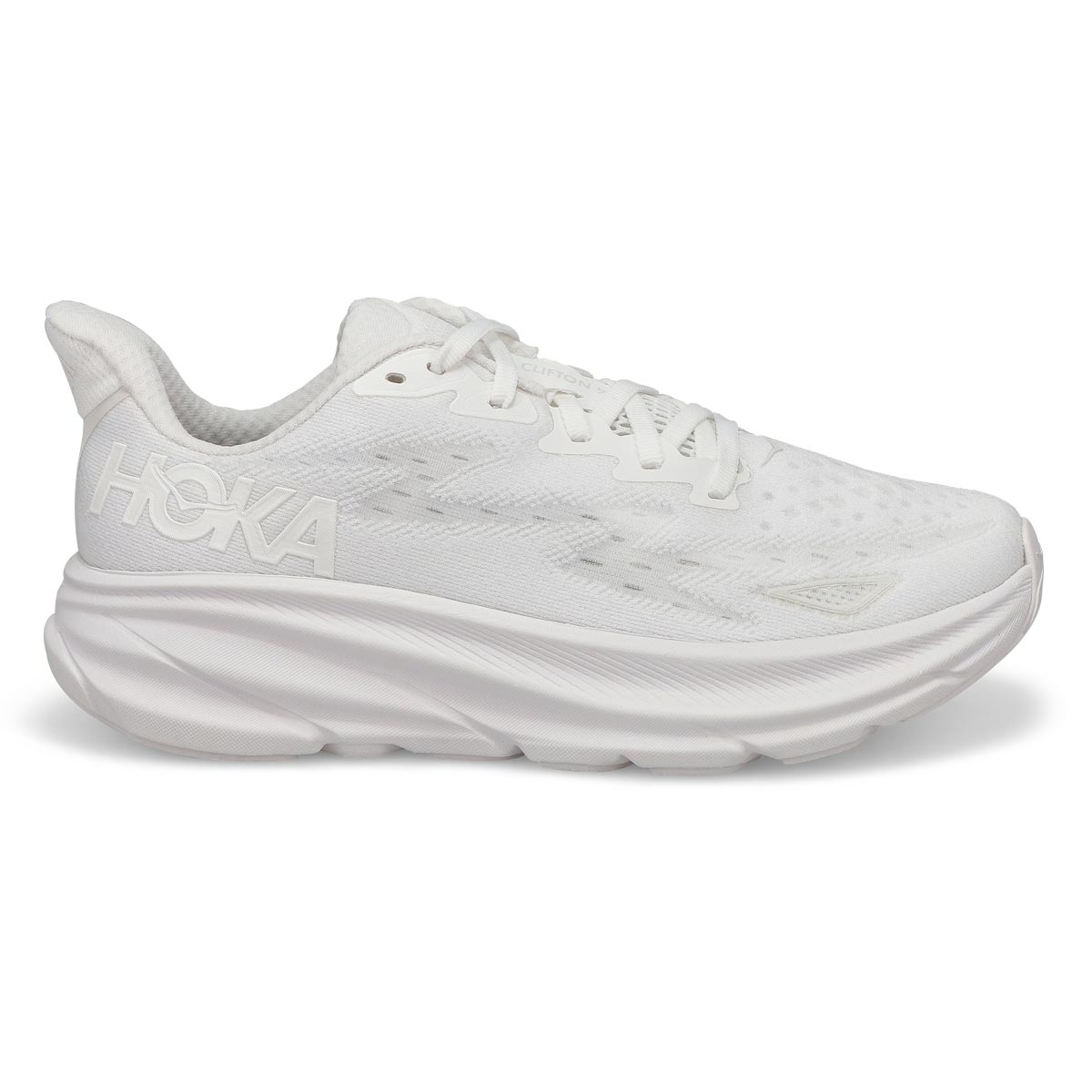 Women's Clifton 9 Lace Up Performance Sneaker - White/White